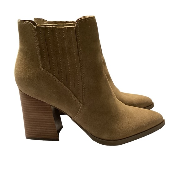 Marc Fisher gradi tan‎ suede cowboy ankle boots size 10M - Picture 1 of 6